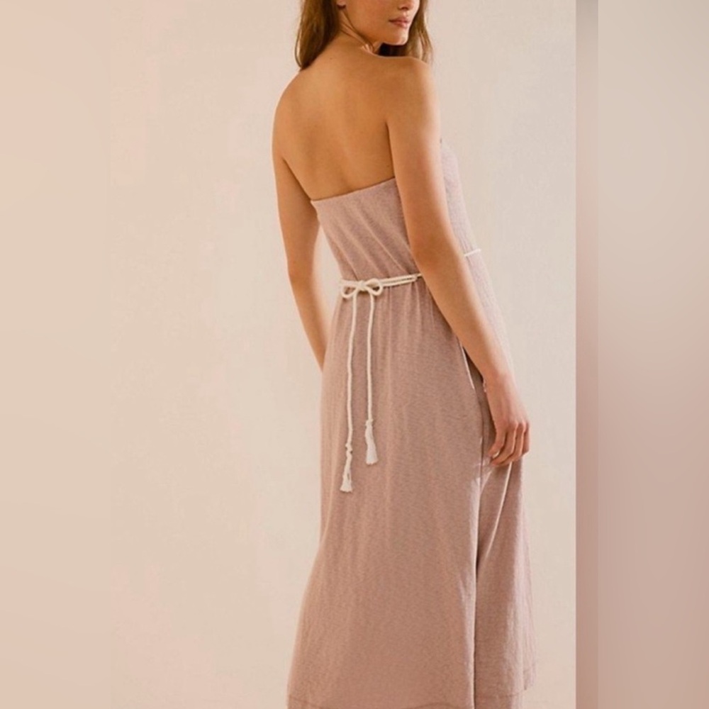 Free People-Free Est Peyton Yellow  Strapless Sundress - Picture 7 of 9